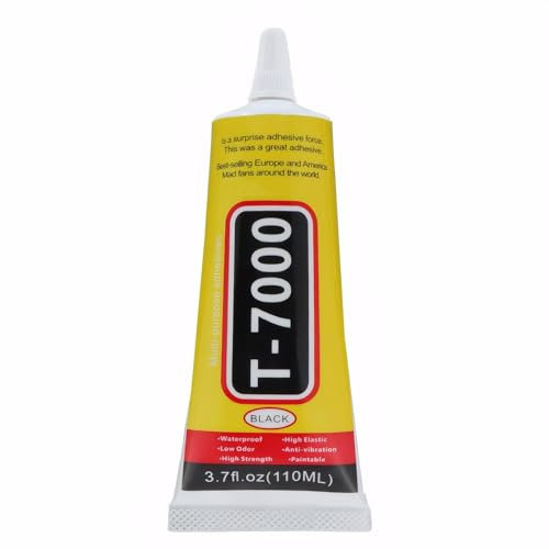 ExcellaElite T7000 Super Glue, Black Strong Glue, 110ml Multi-Function High Precision Industrial Adhesive for Phone Jewelry Glass Wood Fabric Tyre Crafts