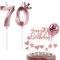 Bolosa Geburtstagskerzen Zahlen 70, 70 Geburtstag Geburtstag, Tortendeko 70 Kerze, Geburtstag Kerze für 70 Geburstagstorte Deko Jungen Mädchen Mann Frau(Roségold 70)