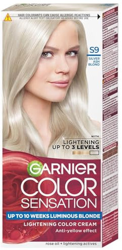 Garnier Color Sensation Vivids Blonde Hair Dye Permanent Silver Ash Blonde S9x2