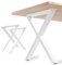NEXT LEVEL - Pied de Table Metal | 65x74cm, Profil 80x40mm, Métalliques, pour Bois et Verre, Compatible avec des Largeurs de 70, 80, 90 et 100cm - PM05BL
