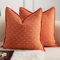 Mandioo 2er Set Kissenbezug Hanftuch Weben Textur Modern Bauernhaus Kissenbezüge Kissenhülle Dekorieren Zierkissenbezug Sie Wohnzimmer Sofa Schlafzimmer Bett 65x65cm Orange