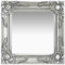 NQJIBUE Decor Wandspiegel Barock Stil 40x40cm Silber Spiegel