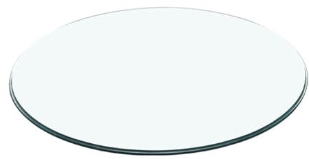 Plateau de Table en Verre, Verre Trempé Rond, Epaisseur 6 mm Verre Transparent pour Table de Patio, Table de Salle à Manger, Table Basse, Bureaux, Protecteur de Plateau de Table(50 CM(20 INCH))