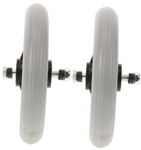 Wheelchair Front Wheel Replacement 2pcs Rubber Steel Quiet Sturdy