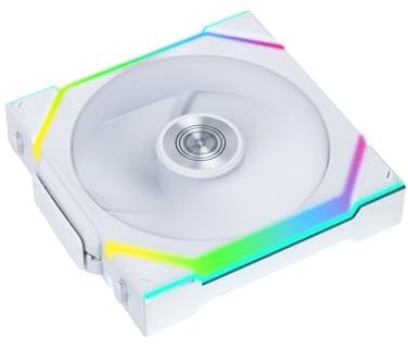 Lian Li UNI FAN SL Wireless PC Fan 120mm RGB – Gaming PC Fan White | PWM Fan - 40 ARGB LEDs - up to 2,000 RPM - Slot-in System - High Airflow - Low Vibration - Quiet
