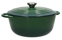 Brandani 52712 Casseruola Cocotte Verde in Ghisa Smaltata, Capacità 5L