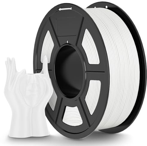 TECBEARS Matte PLA Filament Weiß 1KG, High Speed PLA 3D Drucker Filament mit Matter Oberfläche für 0-600 mm/s Hochgeschwindigkeitsdruck, Maßgenauigkeit +/- 0.02mm, 1kg Kartonspule (2.2lbs)