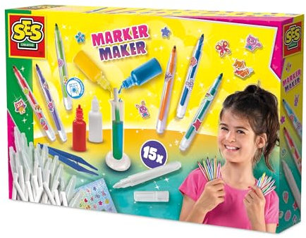 SES Creative 14722 Filzstift-Labor - Kreatives Set für Kinder ab 5 Jahren - Gestalte Filzstifte und verziere sie - Perfekt für kreative Experimente