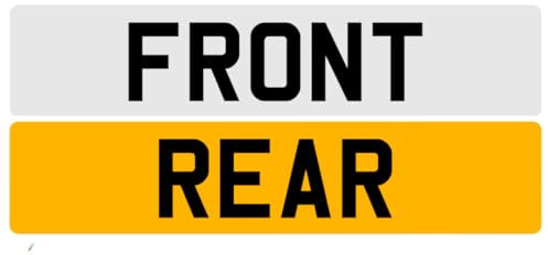 Set Of Acrylic UK Number Plates Front/Rear/Pair For Automotive, Home or Outdoor Use