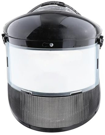 Harilla Gesichtsschutz für den Garten, Forst-Mesh-Visierabdeckung, vollständiger Schutz für Gesicht und Augen, leichter Gesichtsschutz für die Herstellung von Bauholz Schneiden, Schwarz