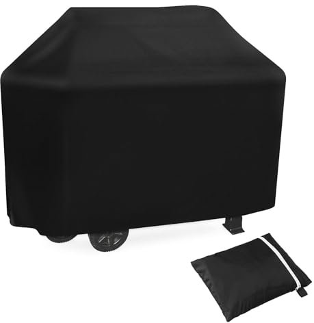 Grande housse de barbecue - 132 x 66 x 109 cm - Imperméable 420D - Résistante au vent, aux UV et aux déchirures - Résistante aux intempéries - Avec sac de rangement et ajustement sécurisé