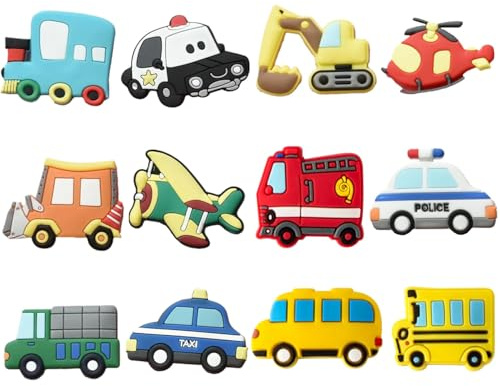ZHAOYCSH 12 Stück Kühlschrankmagnete Kinder - Auto & Fahrzeug Magnete, Kreative Cartoon-Design Kühlschrankmagnete für Whiteboard, Pädagogisches Lernspielzeug Deko für Kleinkinder
