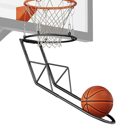 Basketballtrainer – Metall- -Befestigung, Robustes Fangnetz, robuster Stahlrahmen, kompaktes Ballrückführungssystem | Zuverlässige Trainingsausrüstung für Jugendliche