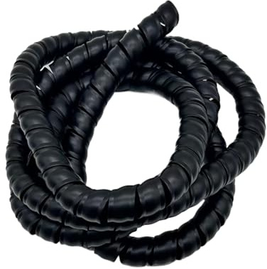 Thalawirefix 5 Meter 16,4 ft Flexible Spirale Hydraulikschlauch Schutzhülle Klimaanlage Schläuche Kabel Draht Wrap Anti-Unordnung(Schwarz,ID 40mm)