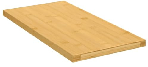 mtlskopl Étagère Murale en Bambou, Étagère Flottante 40 x 20 x 1,5 cm, Tablette Suspendue Vernie Rustique pour Rangement, Décoration de Salon, Cuisine et Entrée
