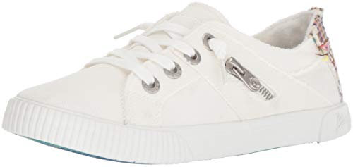Blowfish Malibu - Zapatilla Deportiva para Mujer, Blanco (Lona Blanca ahumada.), 37 EU