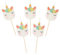Talking Tables Unicorn-Candles Velas de cumpleaños con Forma de Unicornio, Paquete de 5, Cera