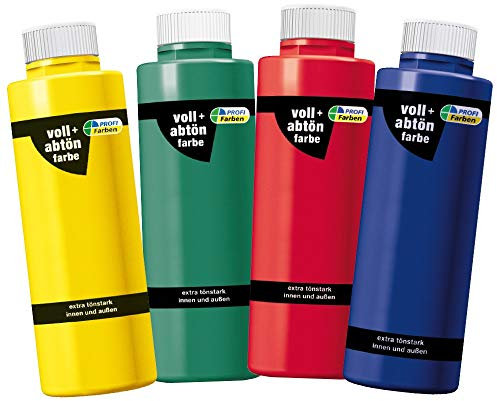 ProfiFarben voll + abtön farbe matt innen/außen 0,5 Liter Farbwahl, Farbe:Gelb