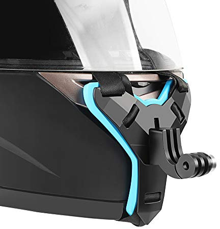 D&F Motorcycle Helmet Chin Mount Front Chin Strap Holder for GoPro Hero 11/10/9/8/7/6/5/4/3 DJI Osmo Action/YI Action Camera