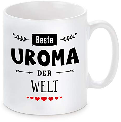 Herzbotschaft Tasse mit Motiv - Beste(r) der Welt - Uroma