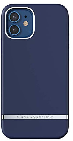 RICHMOND & FINCH Compatible with iPhone 12 Mobile Phone Case, iPhone 12 Pro Mobile Phone Case 6.1 Inch, Navy Blue Case, Full Protective Mobile Phone Case