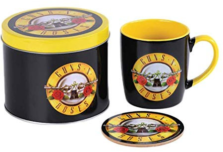 Pyramid International Guns N' Roses Mug and Coaster Gift Tin Set Bullet Logo artwork One Size