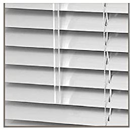 Optimal Products Aluminium Metal Venetian Blinds Trimable Easy Fit 25mm Slat Home Office Silver,Black,White Colours (White, 60 x 213 cm)