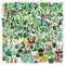 100Pcs Green Plants Skateboard Stickers for Laptop Car Bike Helmet Phone Guitar Plants Stickers Vinyl Stickers Waterproof Aesthetic Sticker Pack Decals for Adults Teens Kids
