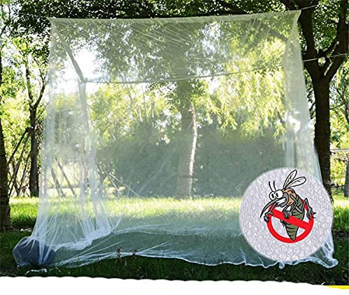 FEWIHIWEAS Reise Camping Moskitonetz Insektenschutz Zelt 4 Eckpfosten Himmelbett Vorhang Bett Zelt Hängebett 200x200x180cm-Russische Föderation
