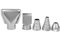 5 Pcs Stainless Steel Hot Air Gun Nozzle, Heat Resisting Nozzles Tool Attachments Blower Tip Soldering Station Accessories Welding Jet Shrink Wrap Repair Tools for Paint Stripping Resin