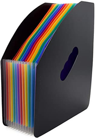 Jzhen Organizador de Documentos para Escritorio, Carpeta de Acordeón, Archivador Acordeón, A4 Papeles Clasificador, Carpeta Arcoiris con 13 Compartimientos