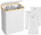 AdelDream Wäschekorb 160 l 3 Fächer ausziehbarer und abnehmbarer Wäschesack Wäschesammler Bambus 160L Beige