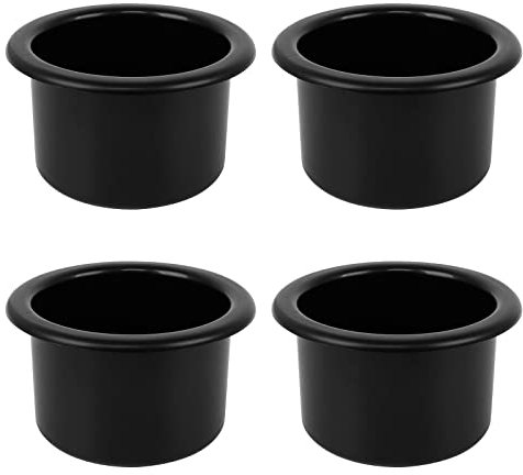 WANGCL 4 Pieces Plastic Table Cup Holder 79mm Diameter Couch Cup Holder Black Car Drinks Holder for for Sofa Boat Rv Couch Car Truck Poker Table