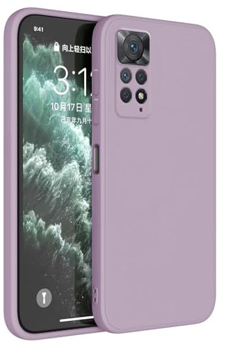 Topme Funda para Redmi Note 11 Pro (4G) / 11 Pro 5G / 12 Pro (4G) / 11E Pro (6.67 Inches) Carcasa Caja Case Estuche, Funda Protectora de Piel de Silicona TPU - Hierba púrpura