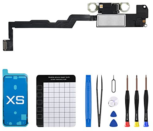 DGSCSMY for iPhone Xs Earpiece Front Speaker Replacement Repair 5.8 OEM Ear Module with Ambient Light Sensor Connector Proximity Sensor Fix Tools Kit for A1920 A2097 A2098 A2099 A2100