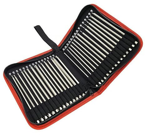 30 Teile/Satz Extra Lang 100/150MM S2 Stahl Magnetische Schraubendreher Bits Set 1/4 Zoll Sechskantschaft Elektrowerkzeuge Schlitz Kreuz Quadrat (Length:150MM)
