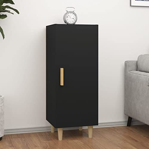 WIFES Sideboard Schwarz - 34,5x34x90 cm Allzweckschrank & Kommode für Flur & WC