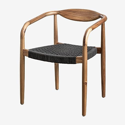 SKLUM Pack de 4 chaises de Jardin en Bois d'acacia et Corde tressée Mallory -