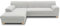DOMO. collection Ecksofa Tinos, kleines Schlafsofa in L-Form, Eckcouch mit Schlaffunktion, Sofa, Couch, Polsterecke, 273 x 157 x 74 cm (BxTxH), silber