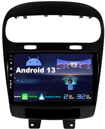 SXAUTO Android 13 IPS Autoradio für FIAT Freemont Dodge Journey Leap (2012-2020) - Eingebaut CarPlay/Android Auto - Rückfahrkamera KOSTENLOS - 2G+32G - Lenkradsteuerung DAB Fast-Boot - 2 Din 9 Zoll