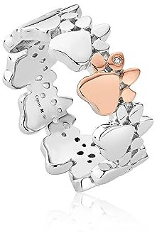 Clogau Paw Prints on My Heart Ring M