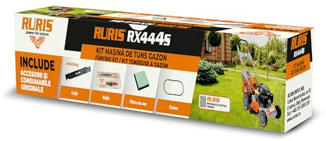 RURIS POWER FOR NATURE kitrs444s20 - Kit Tondeuse RX444S avec Couteau, Bougie, Filtre a l'air,Courroie, Orange