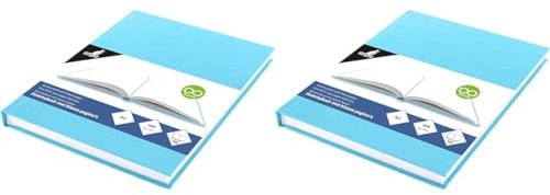 Kangaro KTC Kangaro A5 blanko mit blaues Pastell Hardcover, 80 Blatt 100 gramm Säurefreies Papier, K-5357 Blau (Packung mit 2)
