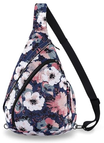 HUA ANGEL Brusttasche Crossbody Bag Damen Stylisch Breiter Gurt Leichter Rucksack Klein Wasserdicht Umhängetasche für Jungs Mädchen Outdoor Reisen Sportlich Arbeit Laufen