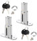 Cerradura Buzon con Llaves Cerradura Taquilla de Seguridad Cerradura de Cajón de Aleación de Zinc,Ojo de Cerradura de 16 mm (32MM,2PCS)
