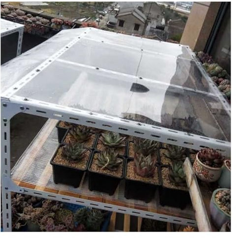 AFGZQ Lastra Copertura Policarbonato Trasparente, Tettoia Impermeabile for Porte Tenda Sole Protezione UV Rifugio Aperto, Dimensioni Personalizzate Disponibili (Size : 4 x 3.3ft)