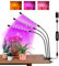 Zenovate 3 Köpfe Pflanzenlampe LED Vollspektrum Pflanzenlicht mit 3/9/12H Timer, Höhenverstellbares Pflanzenleuchte für Zimmerpflanzen, 10 Helligkeit, 3 Lichtmodi, LED Grow Lampe für kleine Pflanzen