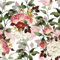 VEELIKE Papier Peint Fleuri Rose Aquarelle Vintage Papier Peint Floral Blanc Papier Peint Feuillage Vert Papier Peint Autocollant Motif Botanique Papier Adhesif pour Meuble Chambre 44,5cm×300cm