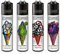 Clipper Feuerzeug 4er Set: (EIS Waffeln)