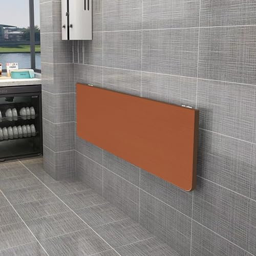 Willonin - Mesa de pared plegable, 60 x 30 cm, escritorio flotante para ordenador portátil, mesa de trabajo abatible, mesa de hojas caídas (teca, 60 x 30 x 1,6 cm)